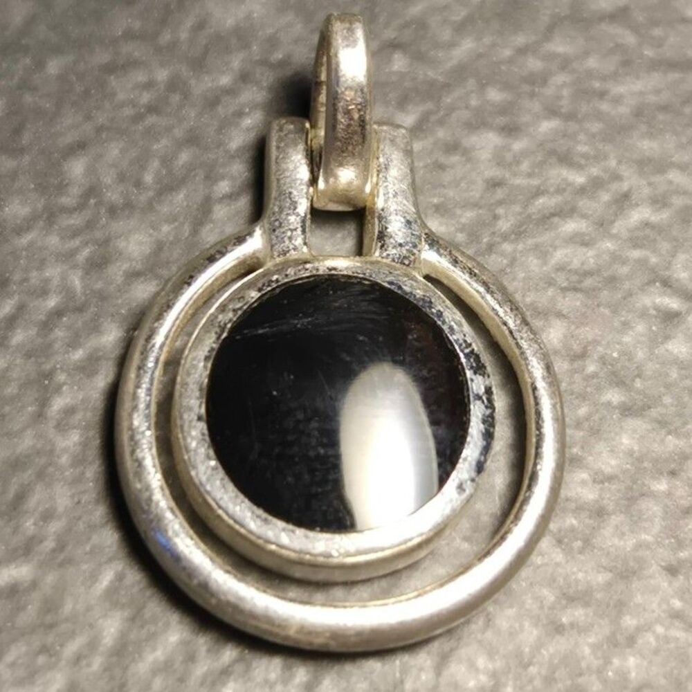 Black Stone Sterling Silver 925 Pendant